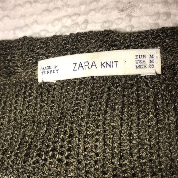 🔵Zara Knit Drapey Open Front Cardigan Size Medium - Picture 8 of 9